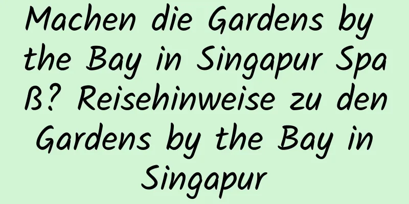 Machen die Gardens by the Bay in Singapur Spaß? Reisehinweise zu den Gardens by the Bay in Singapur