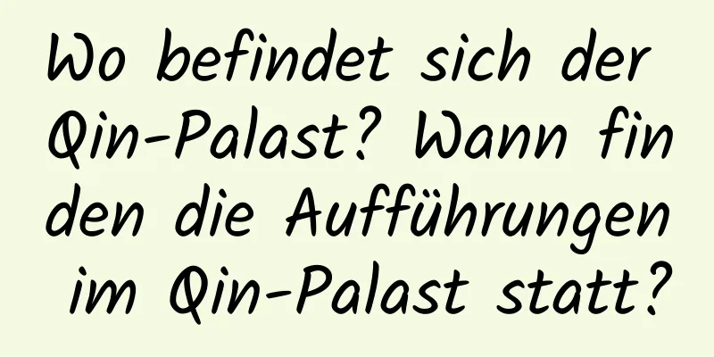 Wo befindet sich der Qin-Palast? Wann finden die Aufführungen im Qin-Palast statt?