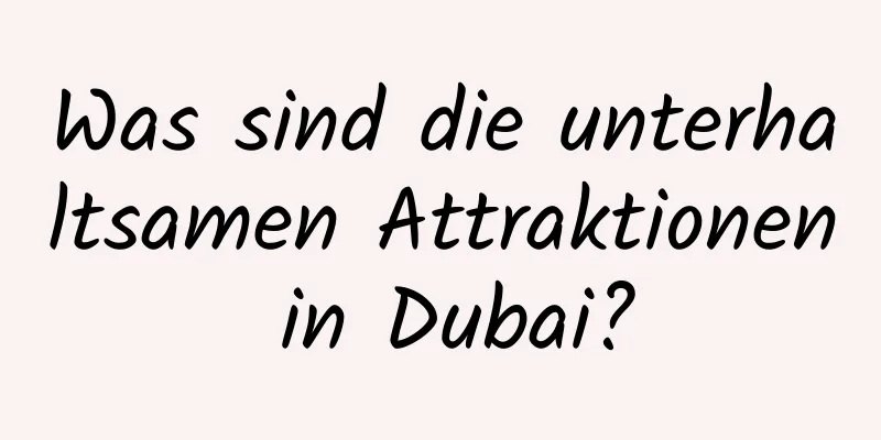 Was sind die unterhaltsamen Attraktionen in Dubai?