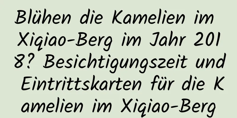 Blühen die Kamelien im Xiqiao-Berg im Jahr 2018? Besichtigungszeit und Eintrittskarten für die Kamelien im Xiqiao-Berg