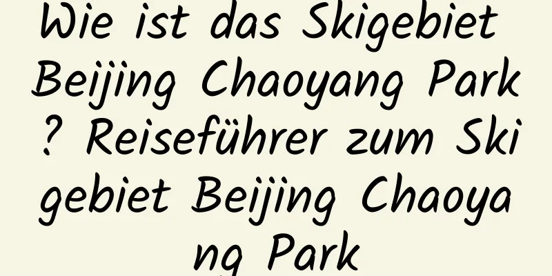 Wie ist das Skigebiet Beijing Chaoyang Park? Reiseführer zum Skigebiet Beijing Chaoyang Park