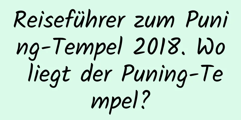 Reiseführer zum Puning-Tempel 2018. Wo liegt der Puning-Tempel?