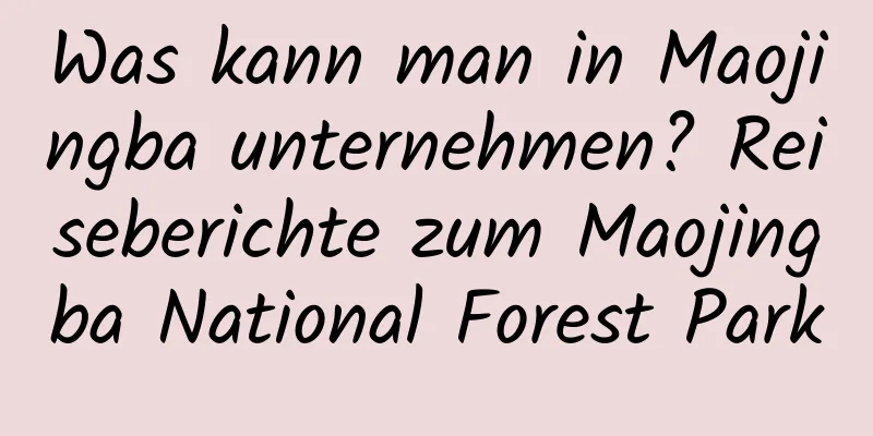 Was kann man in Maojingba unternehmen? Reiseberichte zum Maojingba National Forest Park