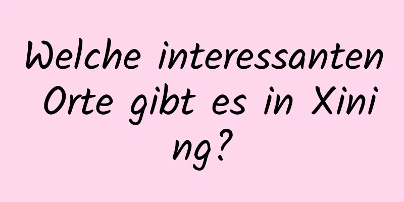 Welche interessanten Orte gibt es in Xining?