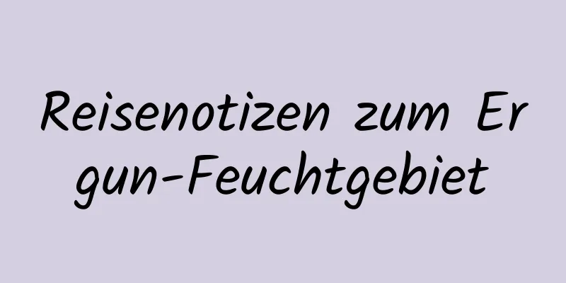 Reisenotizen zum Ergun-Feuchtgebiet