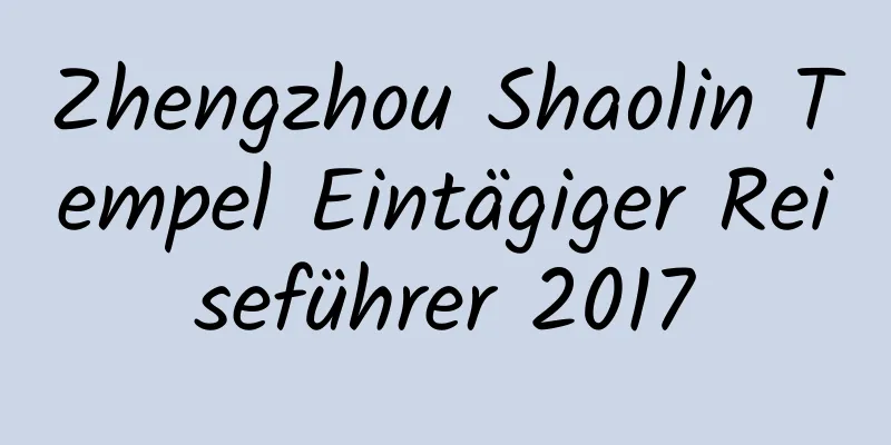 Zhengzhou Shaolin Tempel Eintägiger Reiseführer 2017