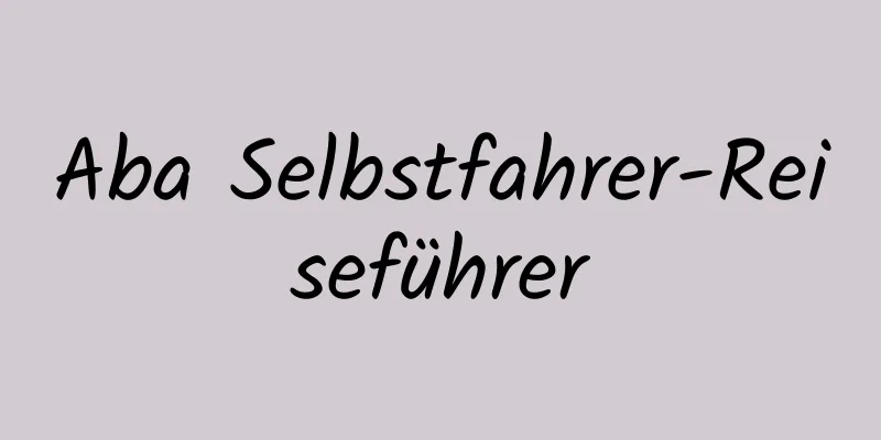 Aba Selbstfahrer-Reiseführer