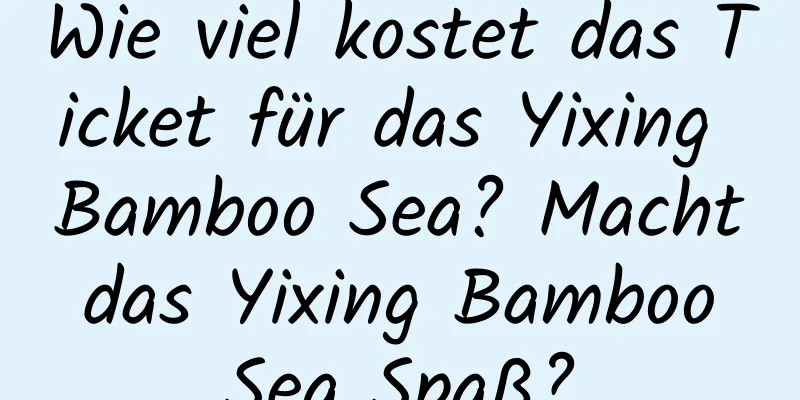 Wie viel kostet das Ticket für das Yixing Bamboo Sea? Macht das Yixing Bamboo Sea Spaß?