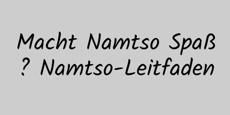 Macht Namtso Spaß? Namtso-Leitfaden