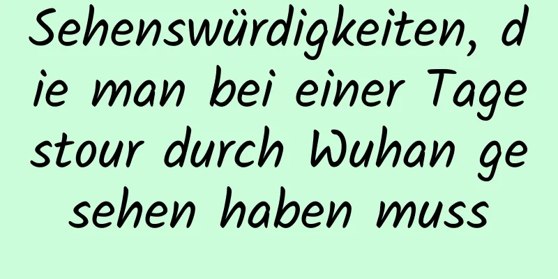 Sehenswürdigkeiten, die man bei einer Tagestour durch Wuhan gesehen haben muss