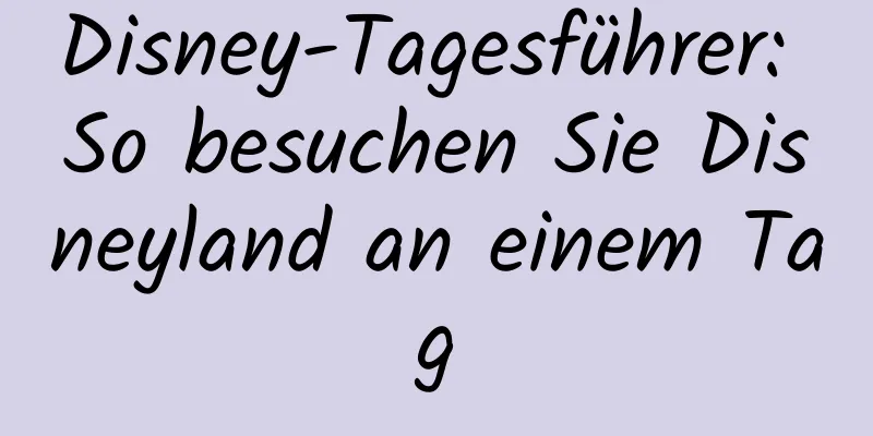 Disney-Tagesführer: So besuchen Sie Disneyland an einem Tag