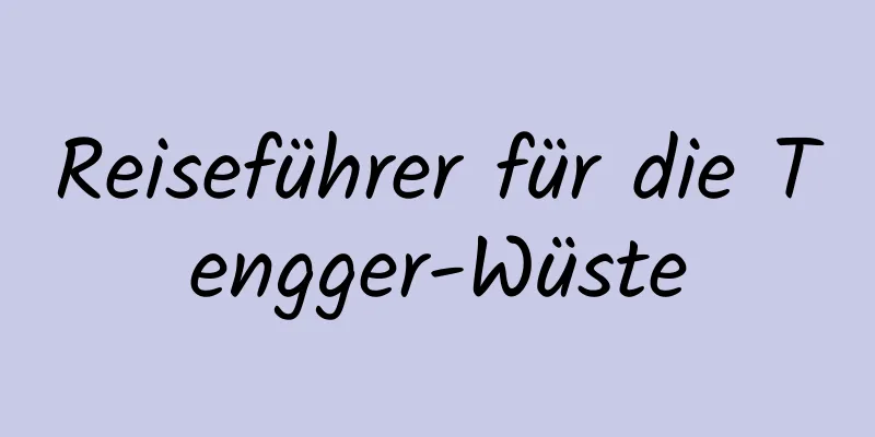 Reiseführer für die Tengger-Wüste