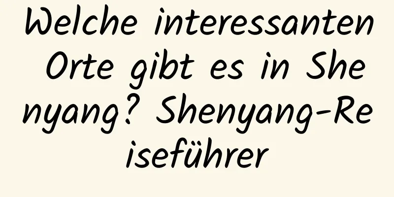 Welche interessanten Orte gibt es in Shenyang? Shenyang-Reiseführer