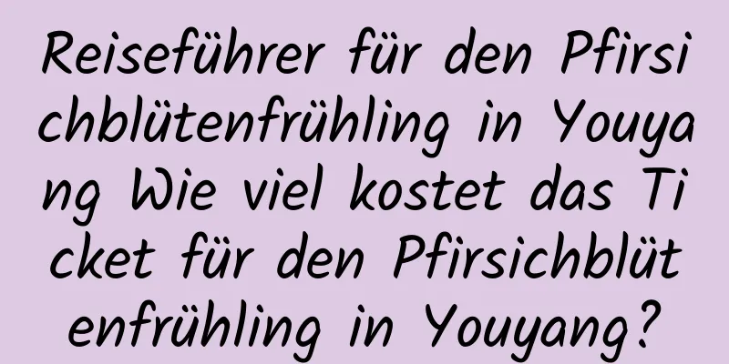 Reiseführer für den Pfirsichblütenfrühling in Youyang Wie viel kostet das Ticket für den Pfirsichblütenfrühling in Youyang?