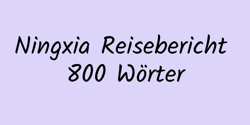 Ningxia Reisebericht 800 Wörter