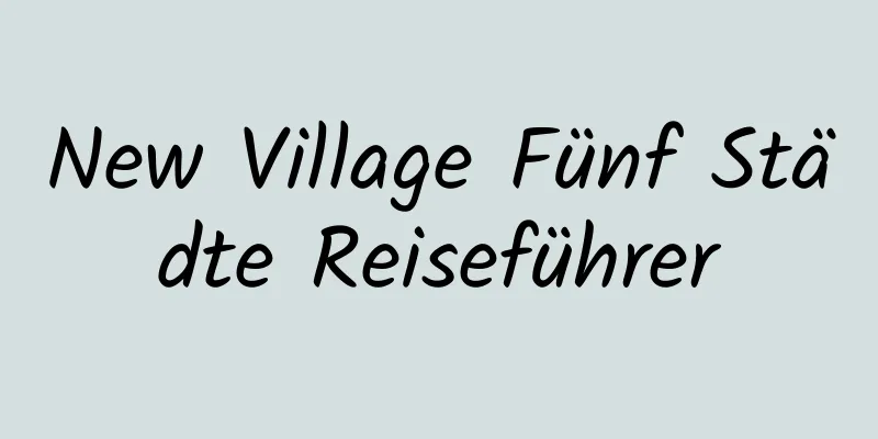 New Village Fünf Städte Reiseführer