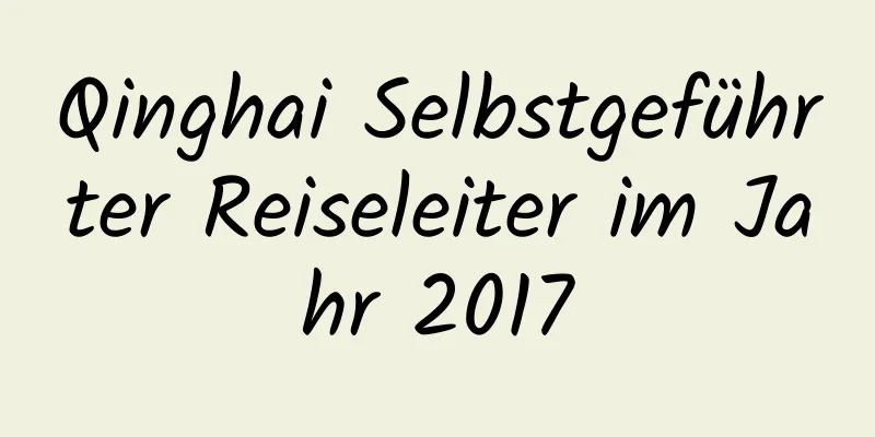 Qinghai Selbstgeführter Reiseleiter im Jahr 2017