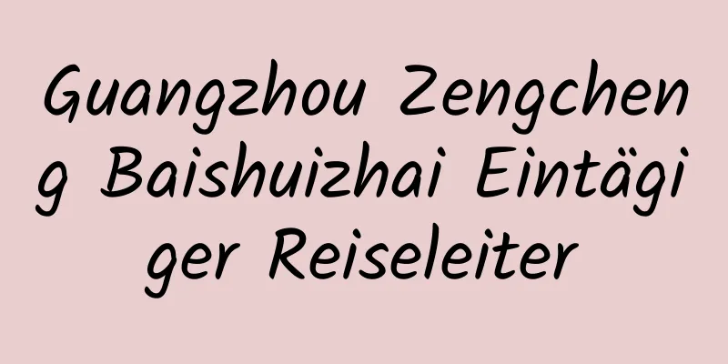 Guangzhou Zengcheng Baishuizhai Eintägiger Reiseleiter