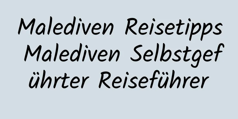 Malediven Reisetipps Malediven Selbstgeführter Reiseführer