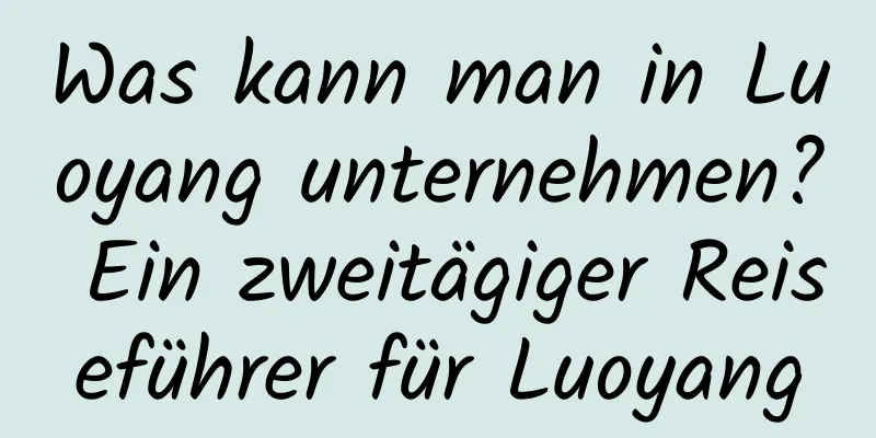 Was kann man in Luoyang unternehmen? Ein zweitägiger Reiseführer für Luoyang