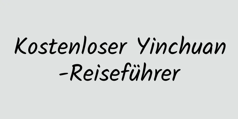 Kostenloser Yinchuan-Reiseführer