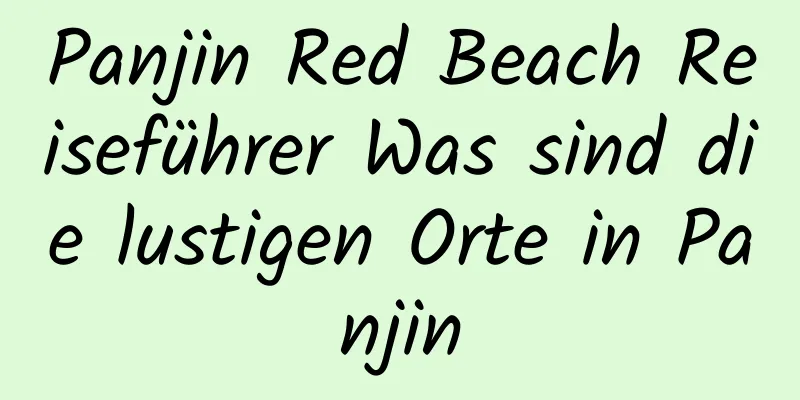 Panjin Red Beach Reiseführer Was sind die lustigen Orte in Panjin