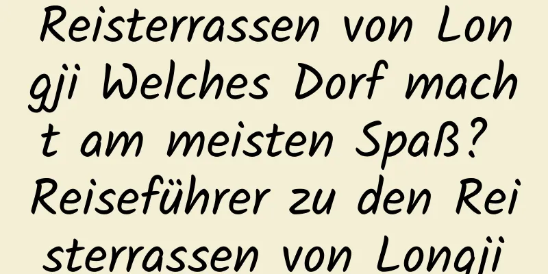 Reisterrassen von Longji Welches Dorf macht am meisten Spaß? Reiseführer zu den Reisterrassen von Longji