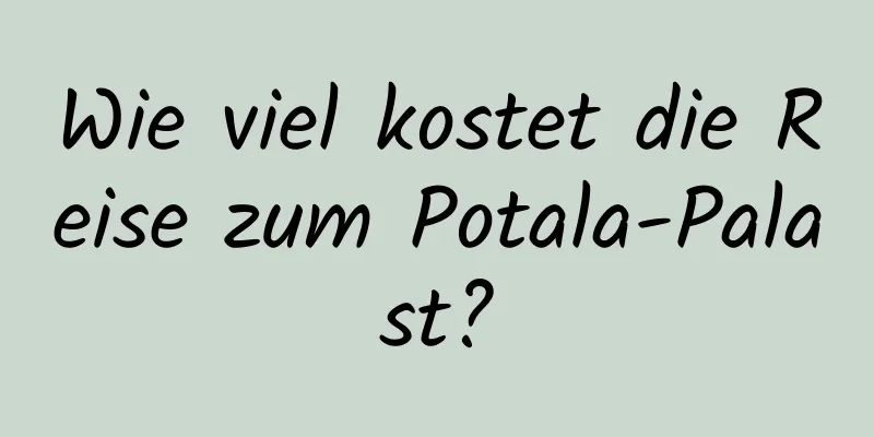 Wie viel kostet die Reise zum Potala-Palast?