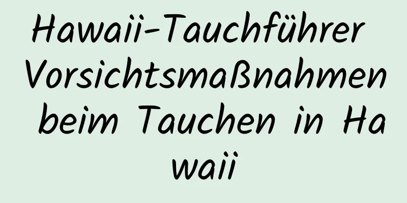 Hawaii-Tauchführer Vorsichtsmaßnahmen beim Tauchen in Hawaii