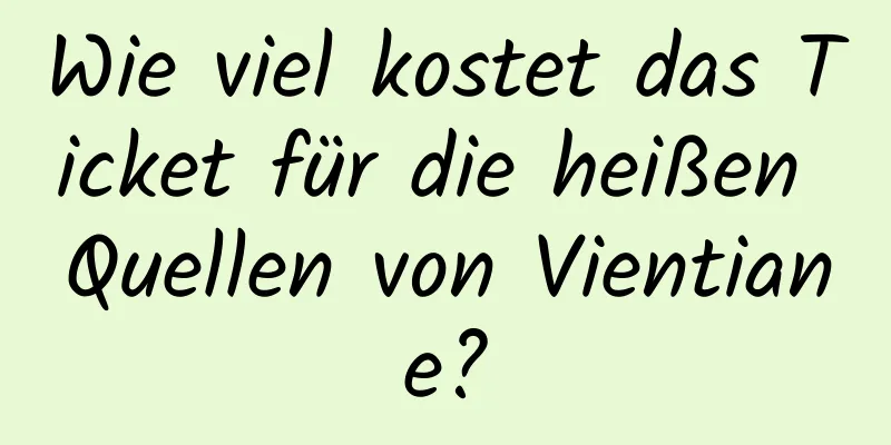 Wie viel kostet das Ticket für die heißen Quellen von Vientiane?