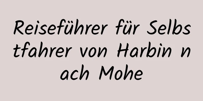 Reiseführer für Selbstfahrer von Harbin nach Mohe