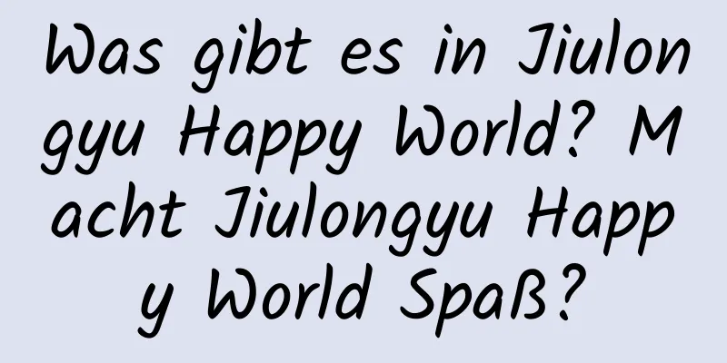 Was gibt es in Jiulongyu Happy World? Macht Jiulongyu Happy World Spaß?