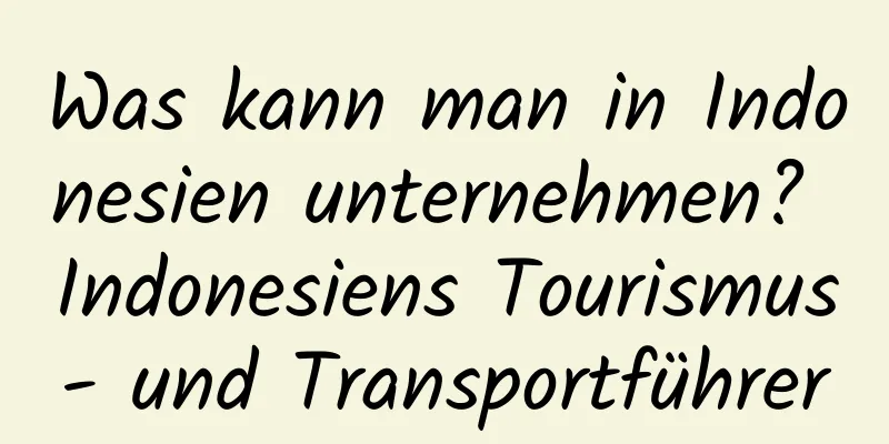 Was kann man in Indonesien unternehmen? Indonesiens Tourismus- und Transportführer