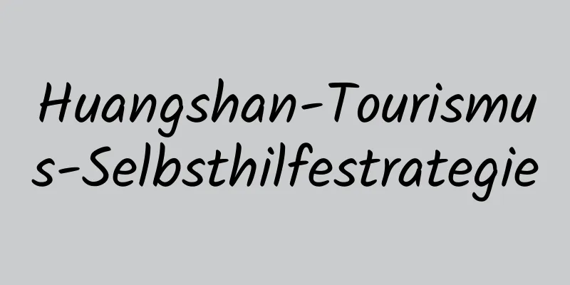 Huangshan-Tourismus-Selbsthilfestrategie