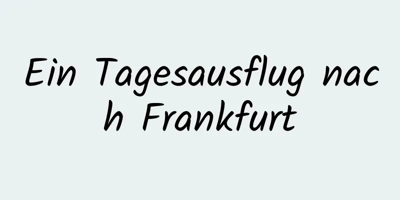 Ein Tagesausflug nach Frankfurt