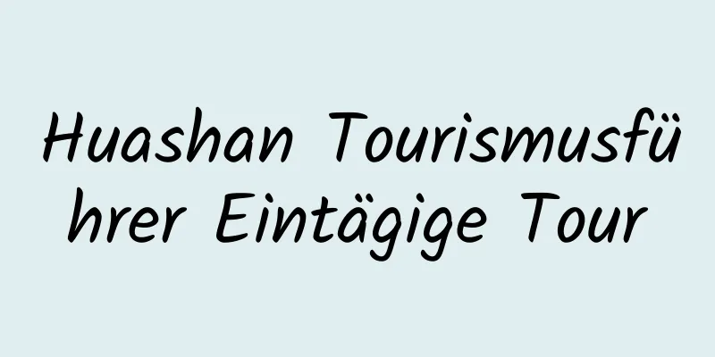 Huashan Tourismusführer Eintägige Tour