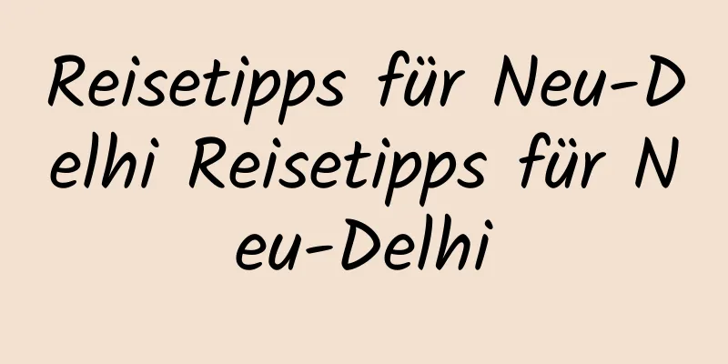 Reisetipps für Neu-Delhi Reisetipps für Neu-Delhi