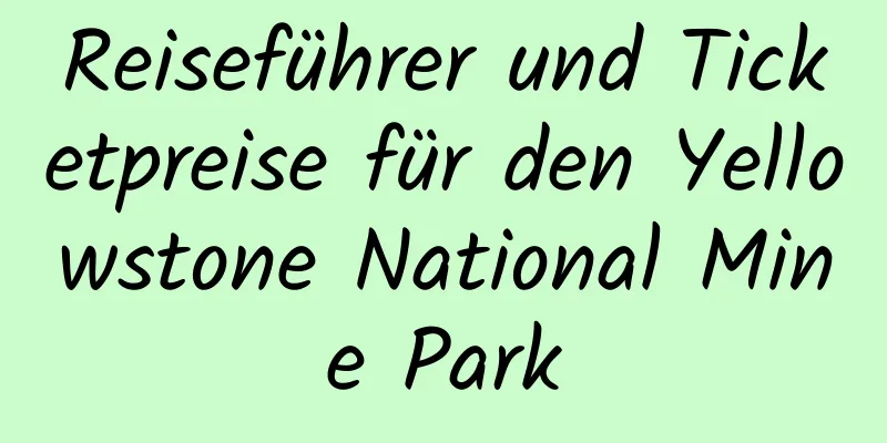 Reiseführer und Ticketpreise für den Yellowstone National Mine Park