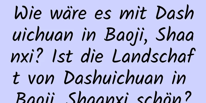 Wie wäre es mit Dashuichuan in Baoji, Shaanxi? Ist die Landschaft von Dashuichuan in Baoji, Shaanxi schön?