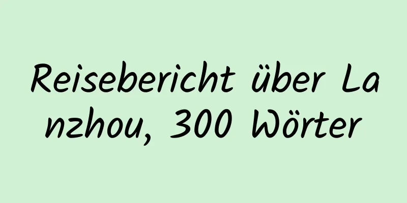 Reisebericht über Lanzhou, 300 Wörter