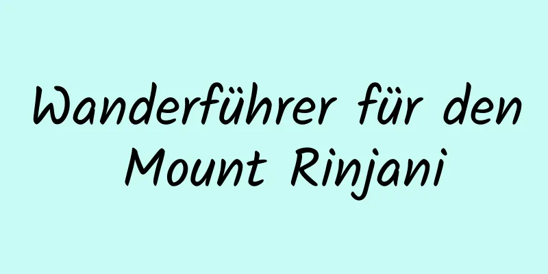 Wanderführer für den Mount Rinjani