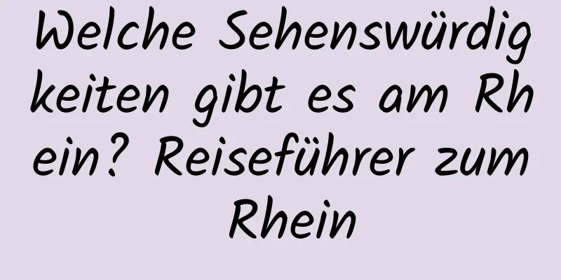 Welche Sehenswürdigkeiten gibt es am Rhein? Reiseführer zum Rhein