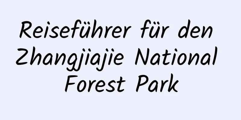 Reiseführer für den Zhangjiajie National Forest Park