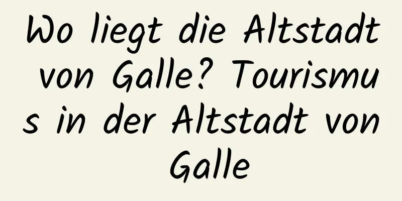 Wo liegt die Altstadt von Galle? Tourismus in der Altstadt von Galle