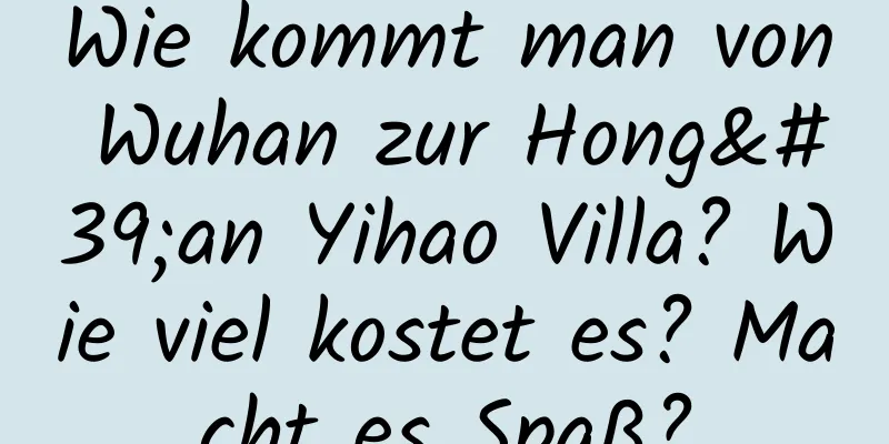 Wie kommt man von Wuhan zur Hong'an Yihao Villa? Wie viel kostet es? Macht es Spaß?