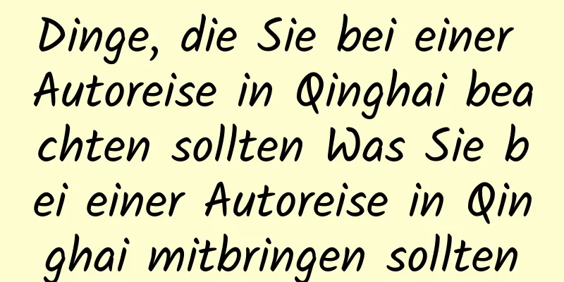 Dinge, die Sie bei einer Autoreise in Qinghai beachten sollten Was Sie bei einer Autoreise in Qinghai mitbringen sollten