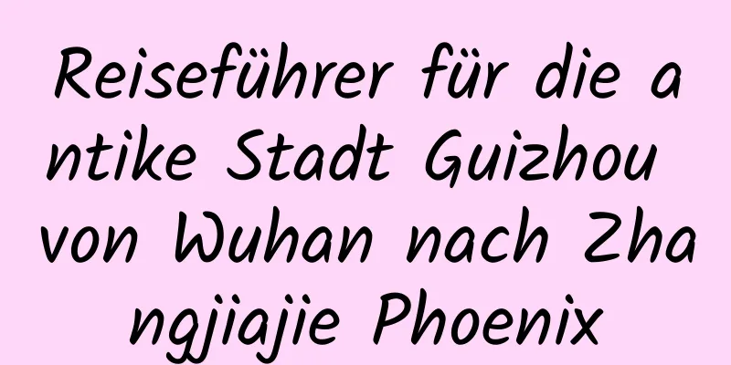 Reiseführer für die antike Stadt Guizhou von Wuhan nach Zhangjiajie Phoenix