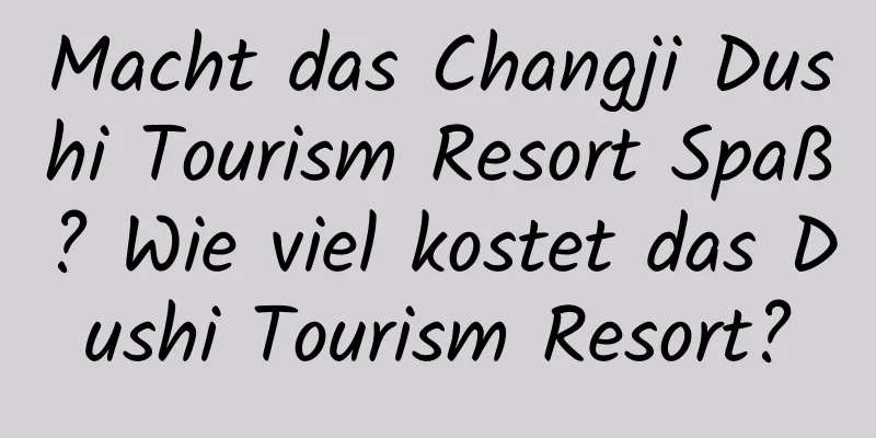 Macht das Changji Dushi Tourism Resort Spaß? Wie viel kostet das Dushi Tourism Resort?