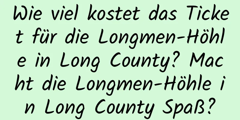 Wie viel kostet das Ticket für die Longmen-Höhle in Long County? Macht die Longmen-Höhle in Long County Spaß?