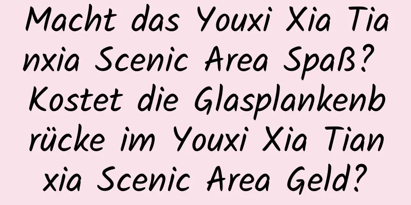 Macht das Youxi Xia Tianxia Scenic Area Spaß? Kostet die Glasplankenbrücke im Youxi Xia Tianxia Scenic Area Geld?